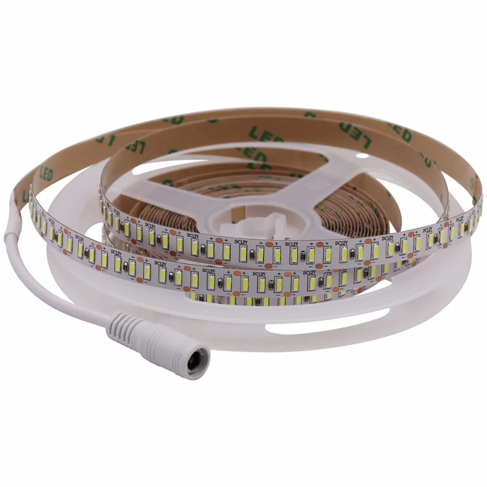Ультра яркая SMD 3014 Светодиодная лента с разъемом постоянного тока 204LED/м DC12V