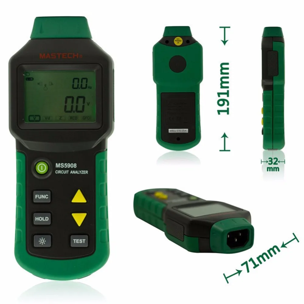 Тестер распределительной линии низкого напряжения переменного тока MASTECH MS5908