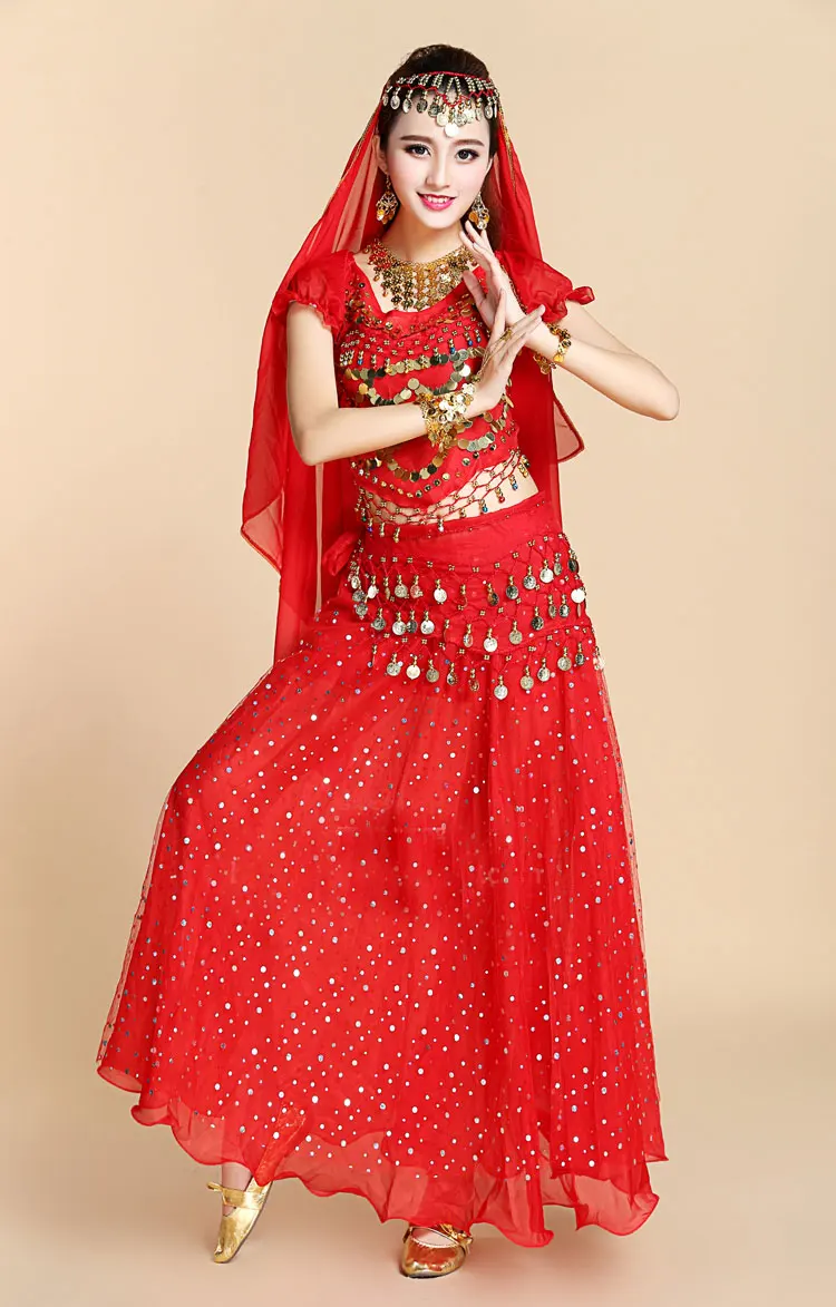 Костюм для танца живота взрослых 4 предмета/комплект | Тематическая одежда и