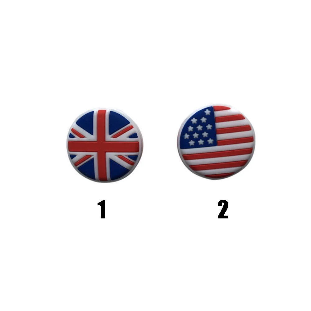 1pc Flag Elastic Racquet Vibration Dampeners Shock Absorber Tennis Damper US/UK Accessory Silicone | Спорт и развлечения