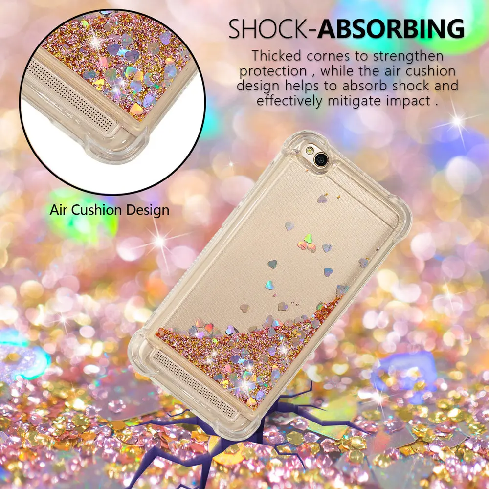 Case for Xiaomi Redmi 5A Redmi5A Dynamic Flow Liquid Flash Crystal Clear Back Cover A5 Hongmi5A Housing |