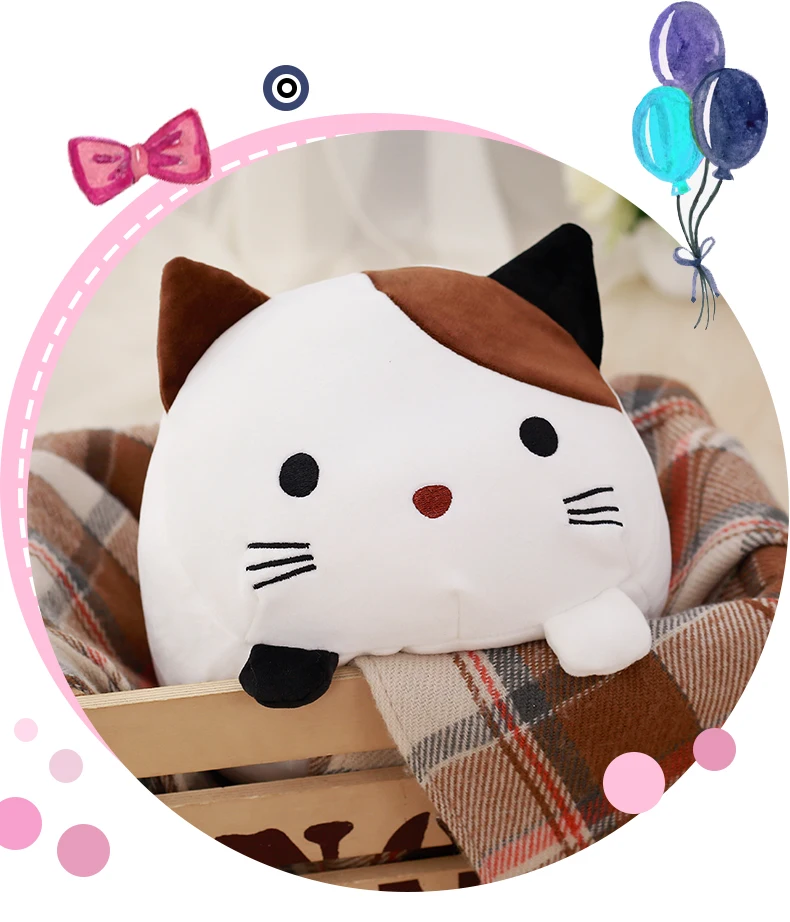 1 шт. 30 см креативные Kawaii Плюшевые игрушки для кошек Мягкие Пуховые хлопковые подушки Мультяшные животные Дети Кукла День рождения Рождественский подарок