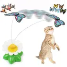 1 шт., электрические вращающиеся игрушки с бабочками и птицами, игрушки для кошек, игрушки для кошек, игрушка для котят