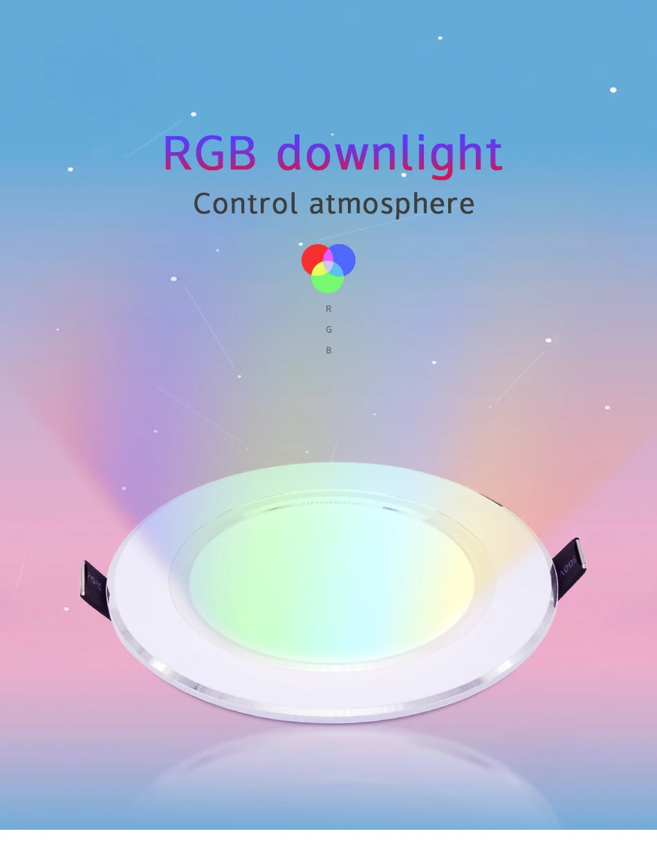 RGB вниз светильник светодиодный встраиваемый в помещении светильник красочный пульт дистанционного управления затемненный Точечный светильник Бар KTV Кафе Магазин домашний декор AC110 220V