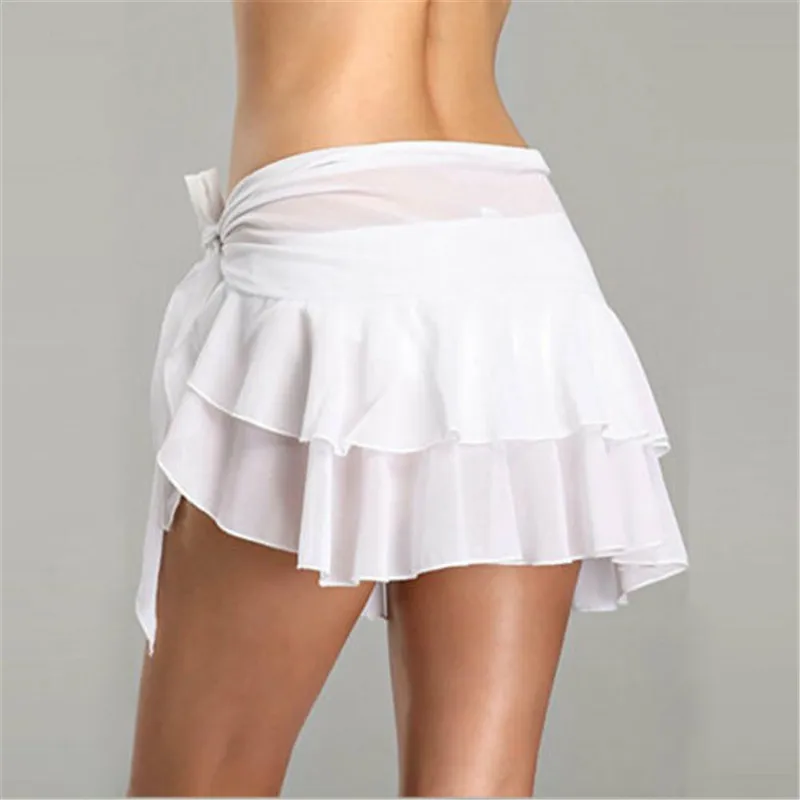 

New Summer Fashion Lace Chiffon Tutu Sundress Beach Cover Up Bikini Swimwear Cover up Sarong Wrap Skirt Swimsuit Bathing Suit