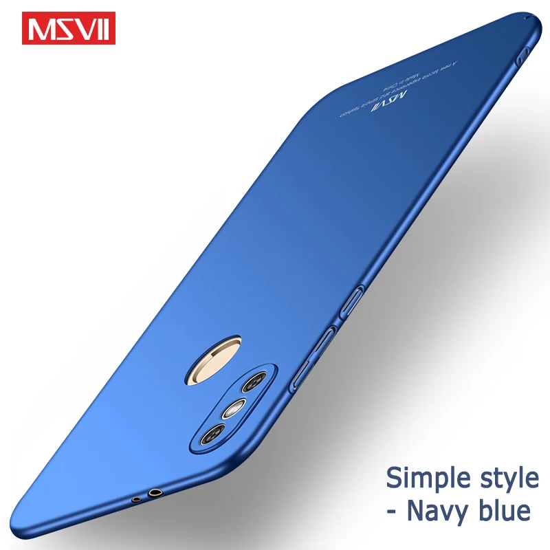 Simple Navy blue Msvii Чехлы для Xiaomi Redmi Note 5 Pro Чехол для Xiomi Redmi Note 5 тонкий PC чехол для Xiaomi Redmi Note5 Pro чехол s 5,99" - Цвет: Simple Navy blue