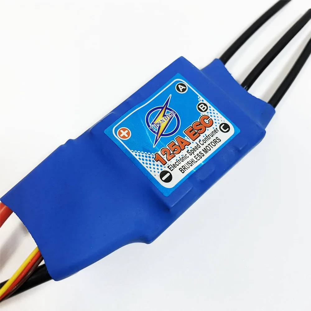 BJT 125A ESC Бесщеточный Регулятор скорости двигателя с 5А/5В BEC для вертолета с фиксированным крылом на радиоуправлении UBEC125A