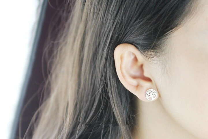 1 пара женские серьги гвоздики Древо жизни|earring tree|earrings tree of lifefashion stud earrings |