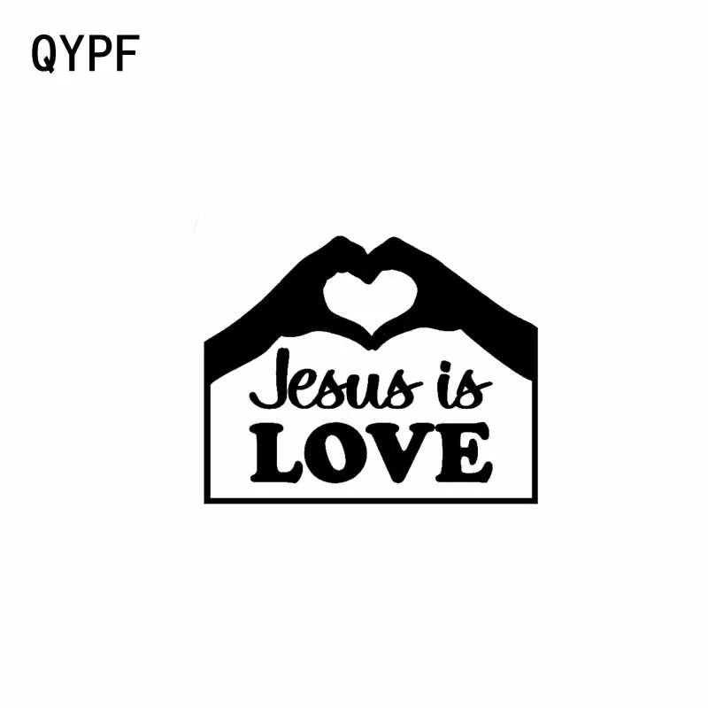 QYPF 12 7 см * 10 1 Виниловая наклейка на мотоцикл с надписью Love God Is черная серебряная |