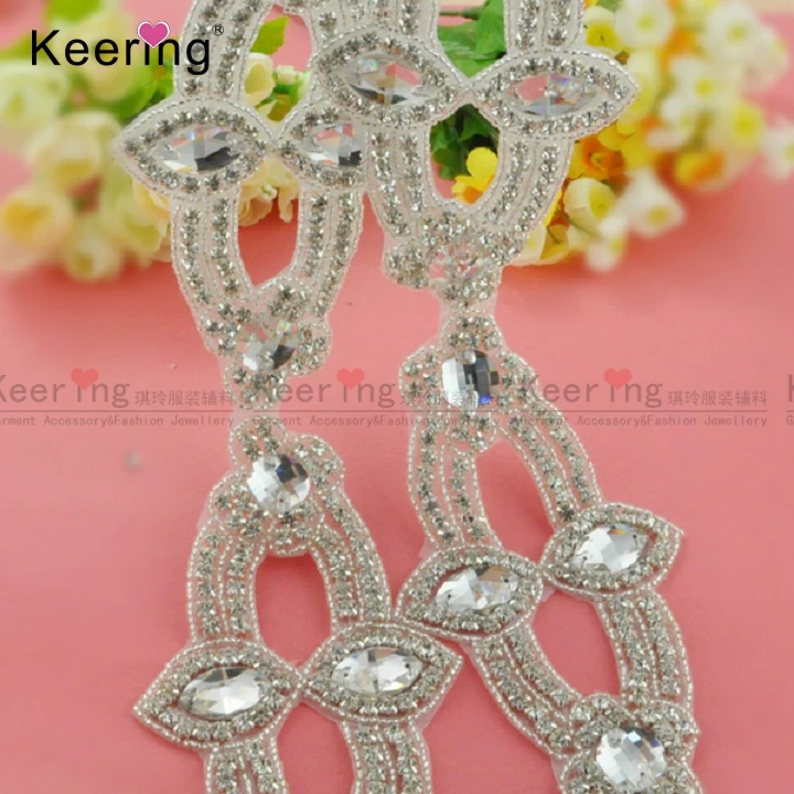 

Keering New Design Free Shipping Wholesale Rhinestone Applique WRA-278