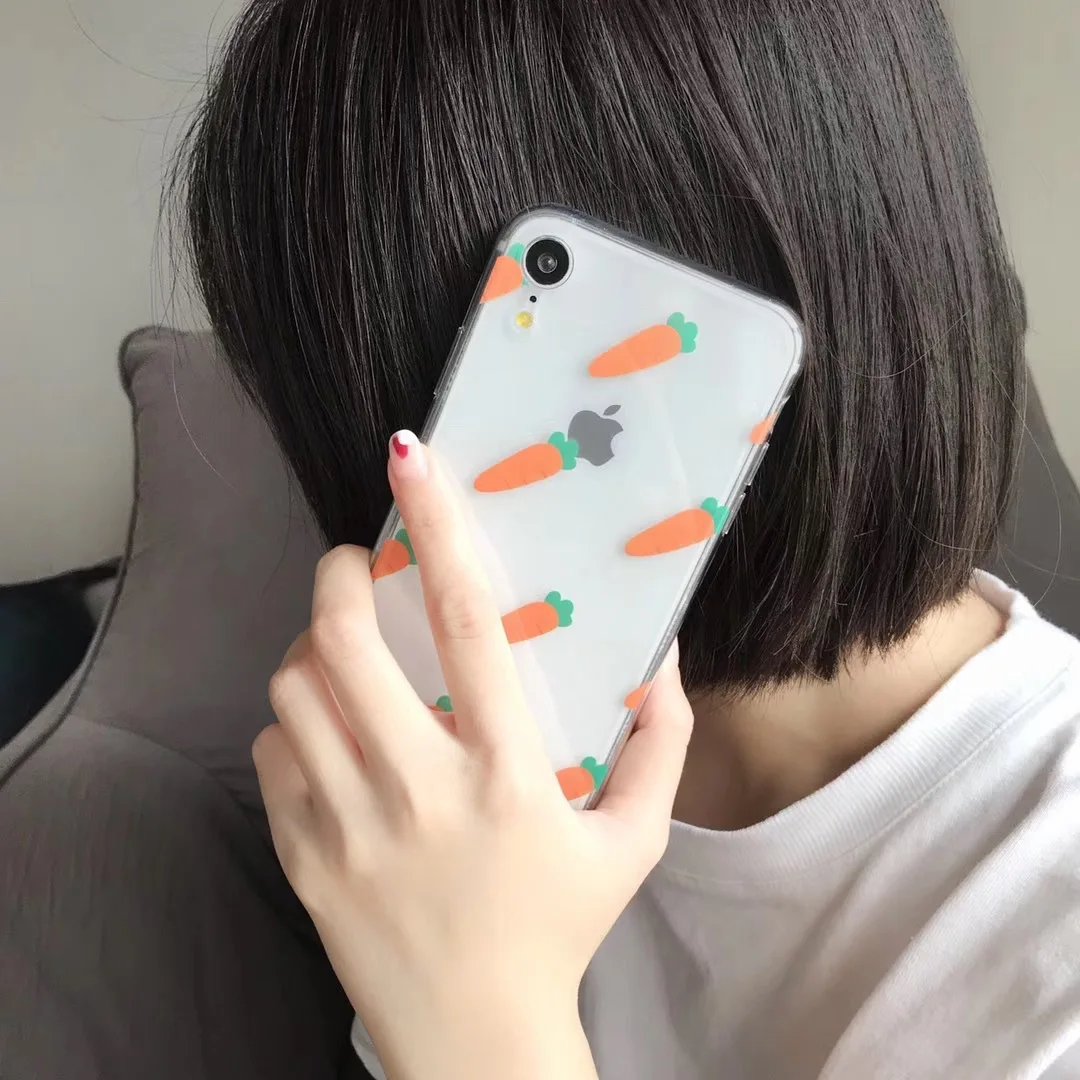 Милый чехол для телефона с рисунком моркови редиски iPhone 7 Plus 6 6s 8 11 Pro MAX X XR XS Max