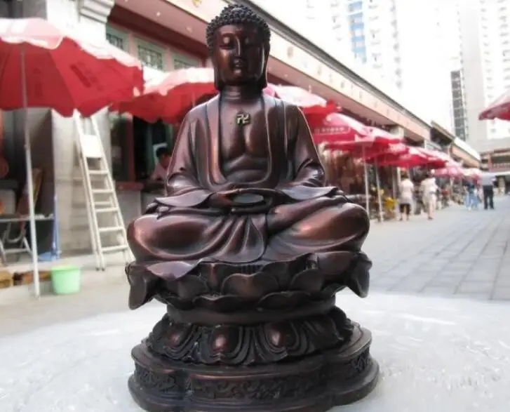 8 &quotТибетский буддизм красная Бронза Медь рафинированная Tathagata статуя Будды