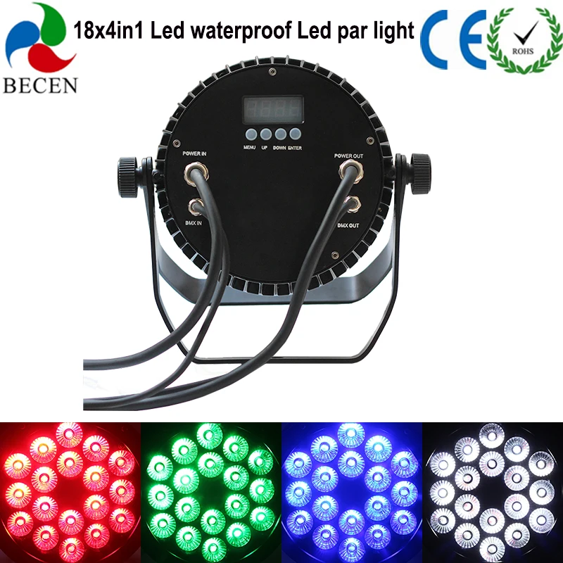 Светодиодный сценический светильник 18X10 Вт RGBW 4в1 светодиодный Par Can Light