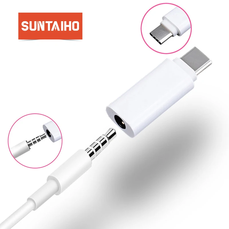 Suntaiho USB C 3 1 Тип к 5 мм аудио кабель конвертер адаптер Type папа наушники AUX разъем для