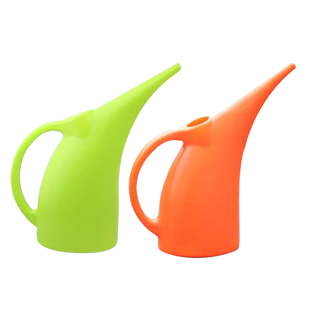 2Pcs Lightweight Watering Can Garden Plants Indoor Outdoor 2L Orange&ampGreen | Дом и сад