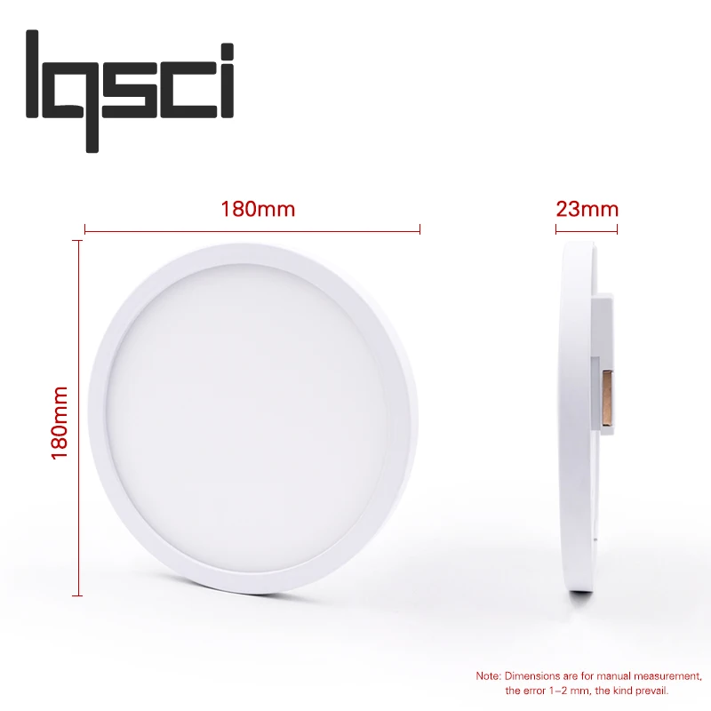 LQSCI 6 Вт 9 13 18 24 Светодиодная Круглая Панель с поверхностным монтажом потолочная