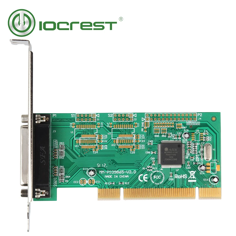 1 параллельный порт принтера (LPT1) DB25 PCI плата контроллера Moschip 9865 чипсет с