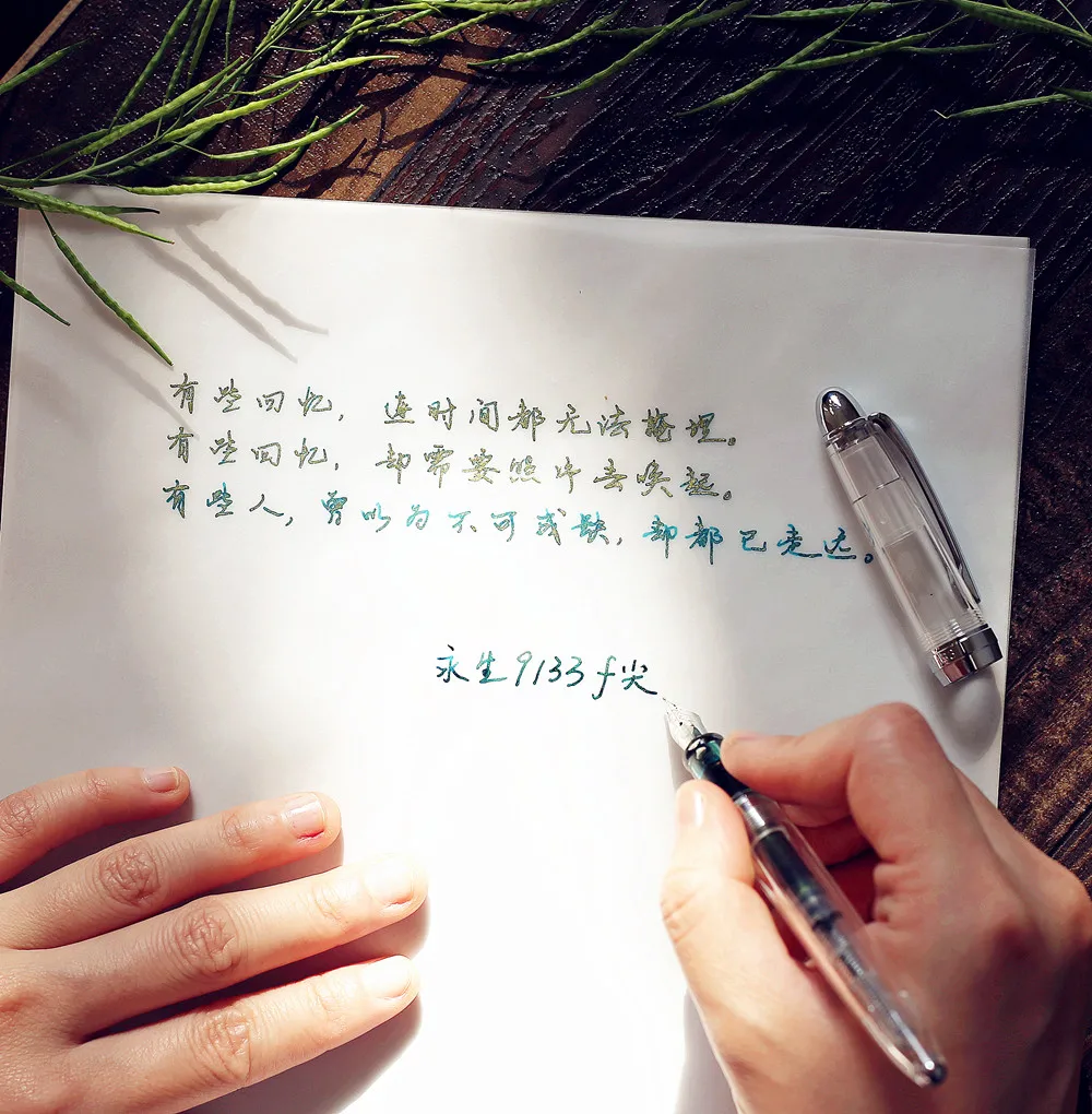 Перьевая ручка Poezie gp series с 24 цветными чернилами и золотым порошком. Чернила для