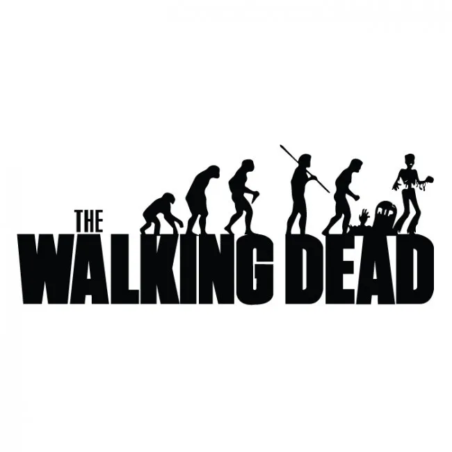 The Walking Dead Evolution Wall Sticker the Walking Dead Wall Art Banksy Vinyl Wall Art Wall Stickers Home Decor 4 Sizes image 4