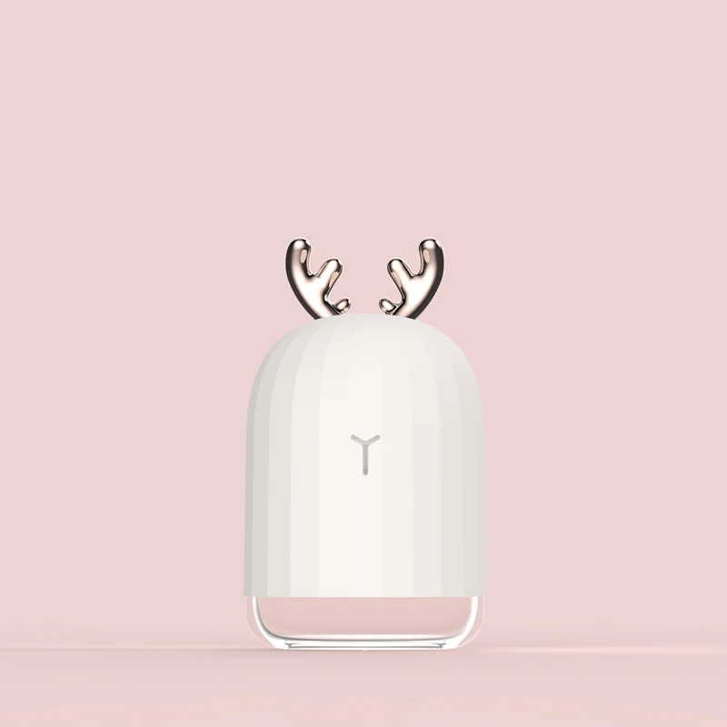 Белый Восхитительный увлажнитель с оленем, usb, довольно портативный диффузор эфирных масел, Мини Арома-распылитель для дома, ребенка, преганта, Женская идея подарка - Цвет: Белый