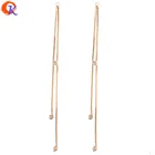 Cordial дизайн 30 шт 3*95 мм ювелирные аксессуарыгорный хрусталь цепь формаПОДЛИННОЕ золотое покрытиеручная работаDIY серьги изготовление