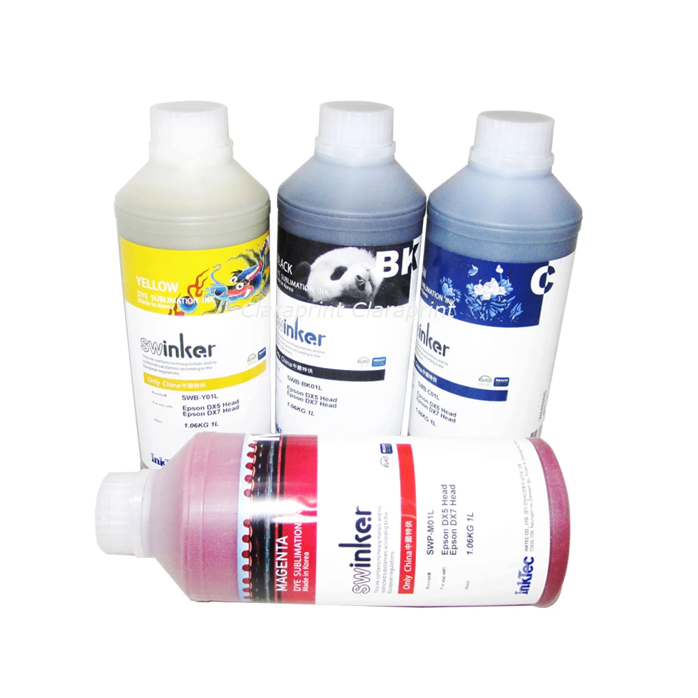 4 вида цветов/набор оригинальные чернила для сублимации краски Inktec Swinker (SWB) Epson DX5