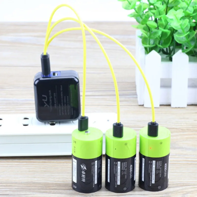 Аккумулятор ZNTER 1 5 в 4000 мАч аккумуляторные батареи Micro USB аккумулятор D Lipo LR20 для