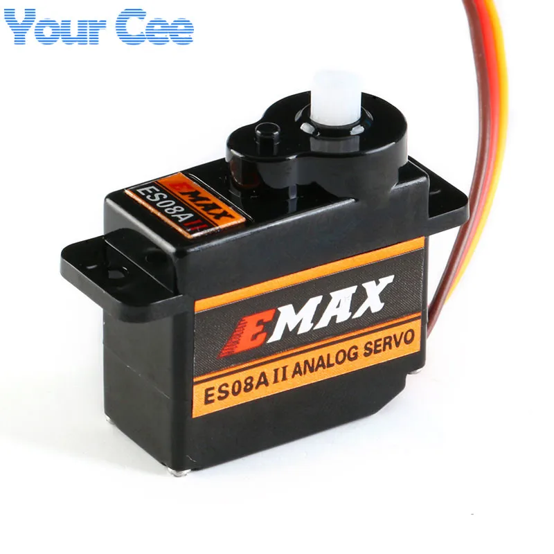 EMAX ES08A II Мини Аналоговый сервопривод с 9g пластиковым зубчатым фиксированным