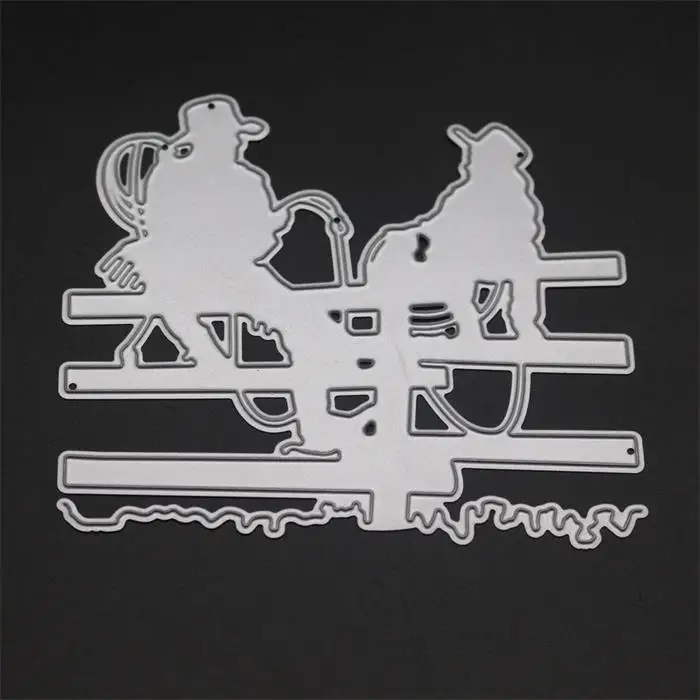 Die 10x9.1CM Ufurty ковбой металлический забор резки штампы высечки декоративная форма записная книжка нож лекало, лезвие трафареты для резки - Цвет: Die 10x9.1CM