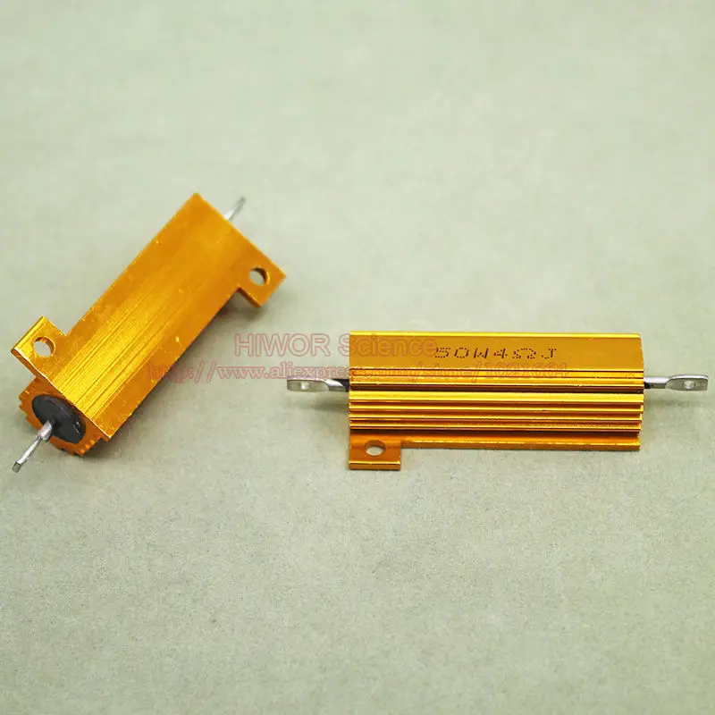 2 шт./лот) RX24 4 Ohm 4R 50 Вт 50 Вт Алюминиевый резистор высокой мощности металлический корпус теплоотвод резистор сопротивление 4 Ом