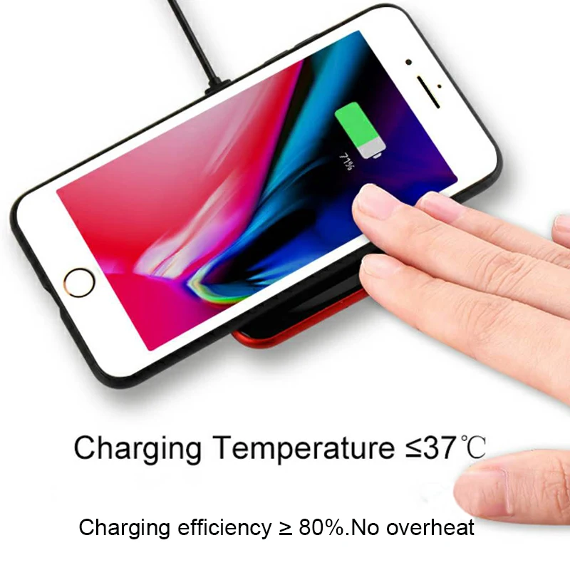 SUNPHG Mini Portable Ultra Thin Mirror Side Fast Wireless Charger 9V 1.8A For iPhone 8Plus X Samsung Galaxy S9 Mobile Phone | Мобильные