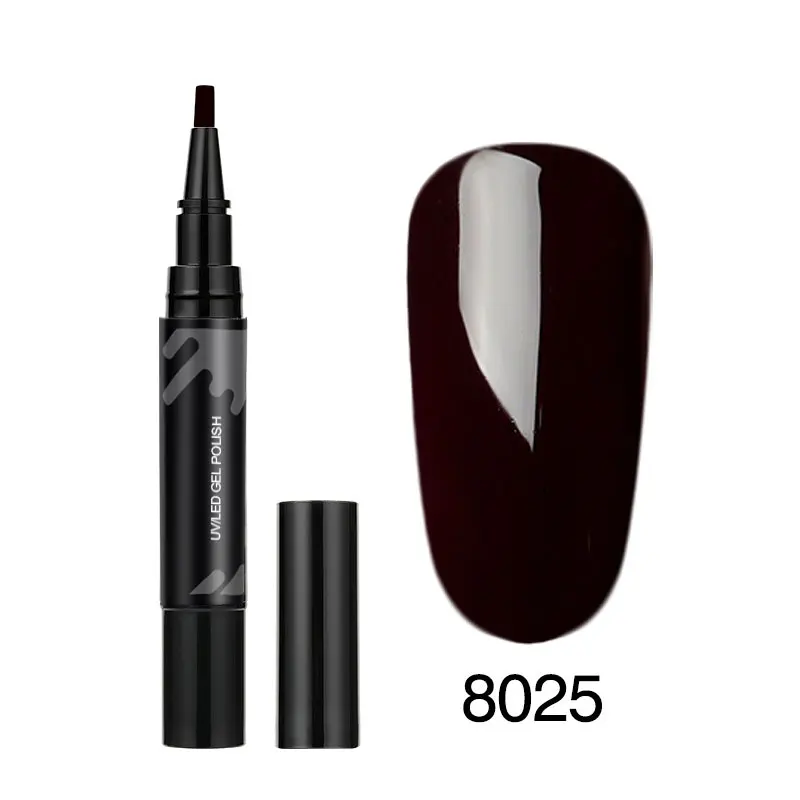 8025 Color LKE 3 Step Nail Gel Art Semi Permanent UV Hybrid Nail Gel Polish Nail Varnish Brush Pen Soak Off 10 seconds fast drying - Цвет: 8025 Color
