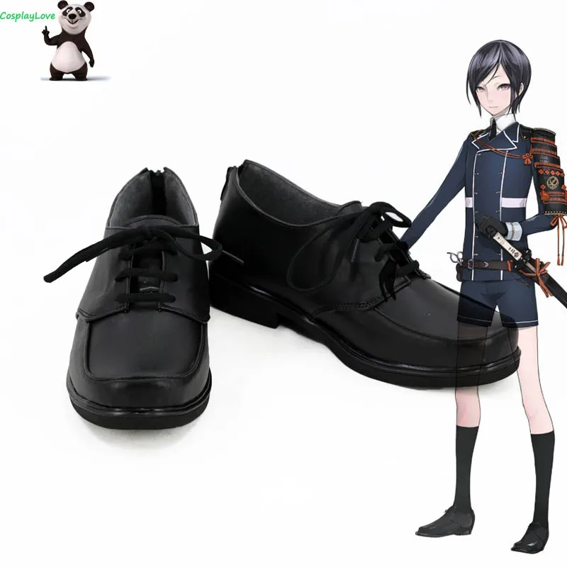 

Touken Ranbu Online Yagen Toushirou Black Cosplay Shoes Long Boots Newest Custom Made CosplayLove