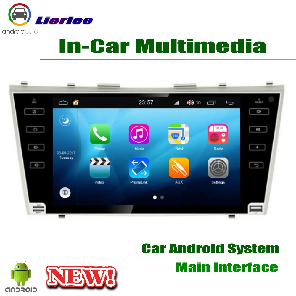 Автомобиль проигрыватель Android " ips ЖК дисплей экран для Toyota Camry(XV40) 2006~ 2011 Автомобильный gps навигации радио AMP BT SD USB AUX wi fi