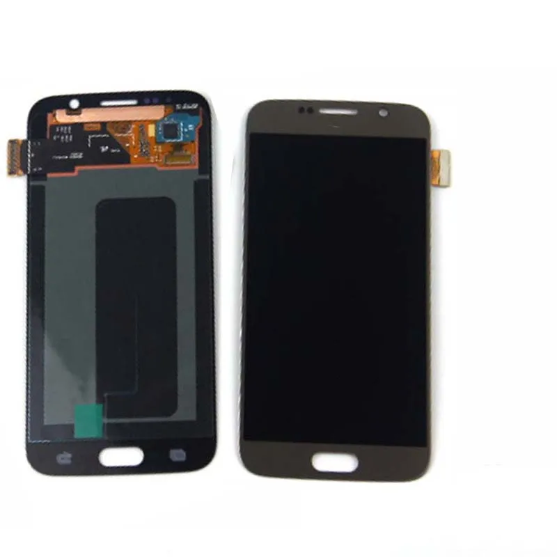 s6 gold Супер AMOLED lcd для samsung GALAXY S6 G920 G920F S6 Edge G925 G925F ЖК-монитор Сенсорный экран дигитайзер комплект с ожогами - Цвет: s6 gold