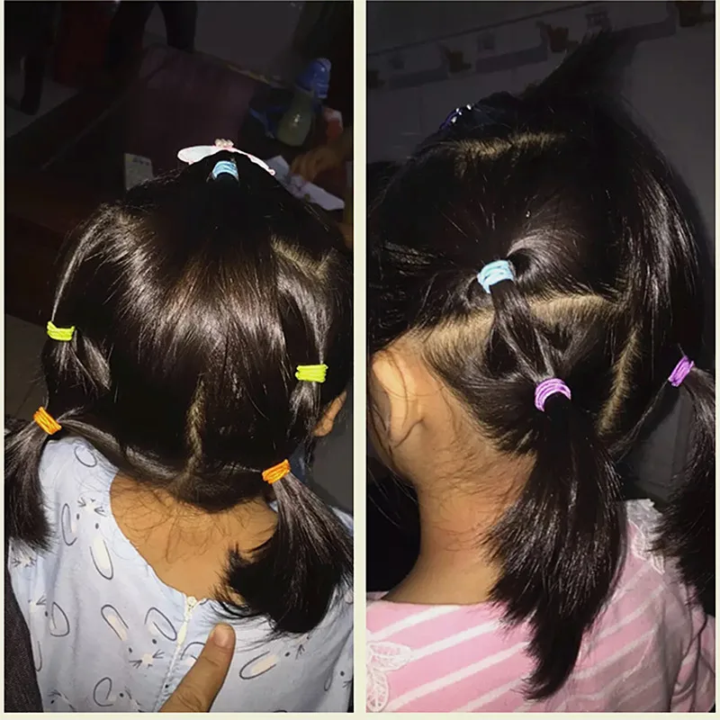1pagCute Girl Ponytail держатель для волос аксессуары для волос тонкая эластичная резинка для детей цветные резинки для волос аксессуары для волос