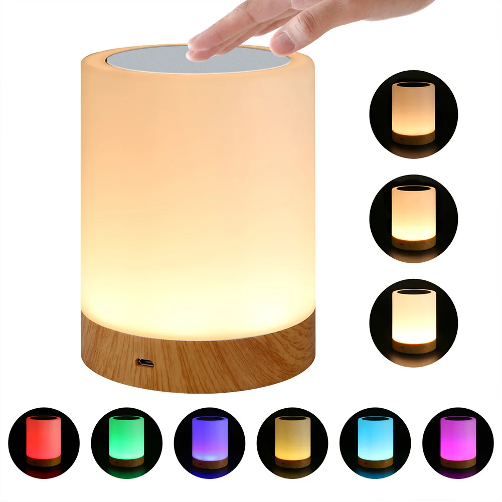 Home Decor Диммируемый ночной Светильник Спальня многоцветный Портативный
