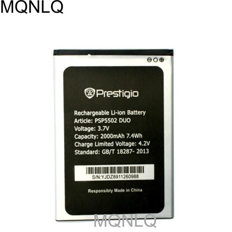 Аккумулятор Wize N3 PSP3507 DUO для Prestigio Muze A5 емкостью 2000 мАч MQNLQ PSP5502 DUO|Аккумуляторы