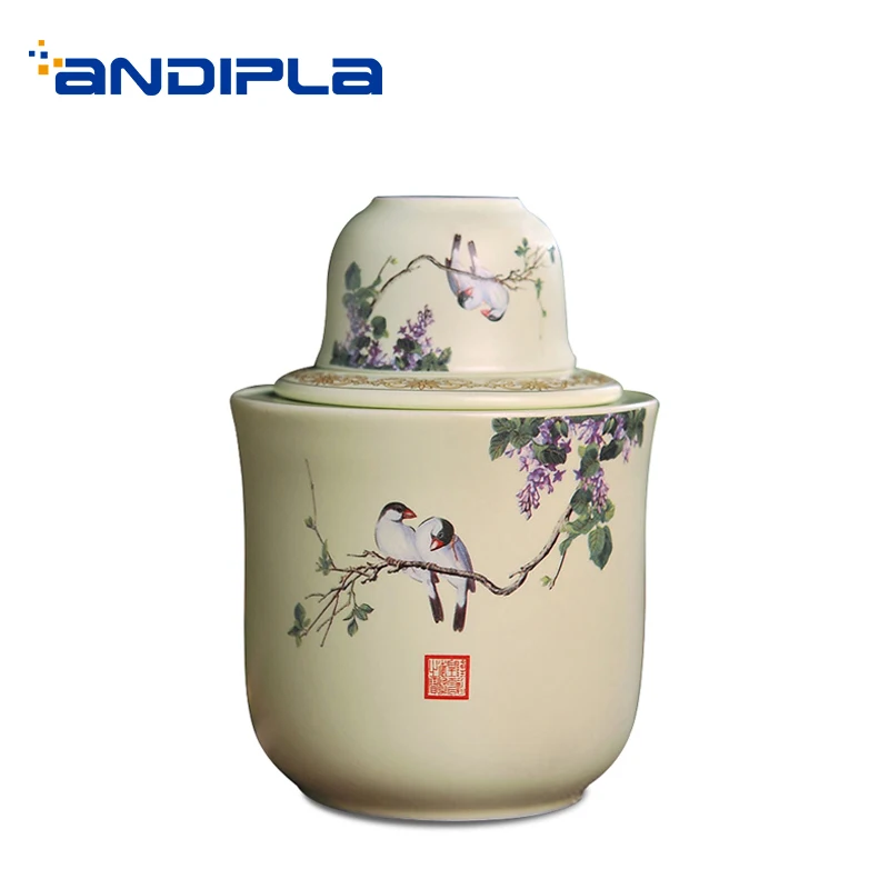 Jingdezhen Ceramic Sake Cup Hip Flask Warm Liqueur Tank Cans Mug Tray Vintage Home Wine Ware Drinkware Teacup Pot Dish Kettle