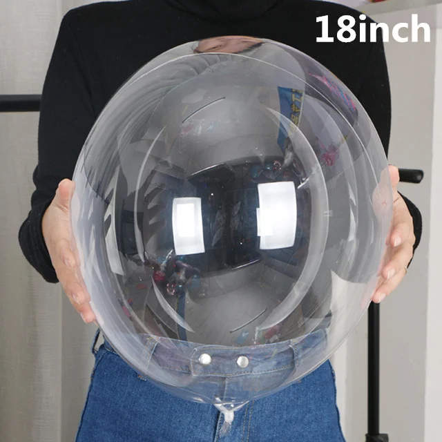 18inch 1 шт 18/24 дюймов без морщин Bobo прозрачные воздушные шары украшение для свадьбы бракосочетания гелиевые надувные шары подарки - Цвет: 18inch