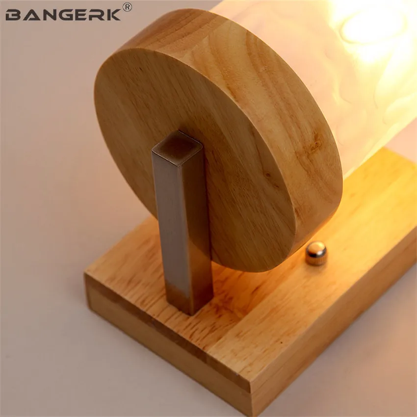 

Nordic Loft Style Modern LED Wall Light Glass Bottle Wall Sconce Lamps Wood Bedroom Wall Lamp Decor Home Lighting Fixtures