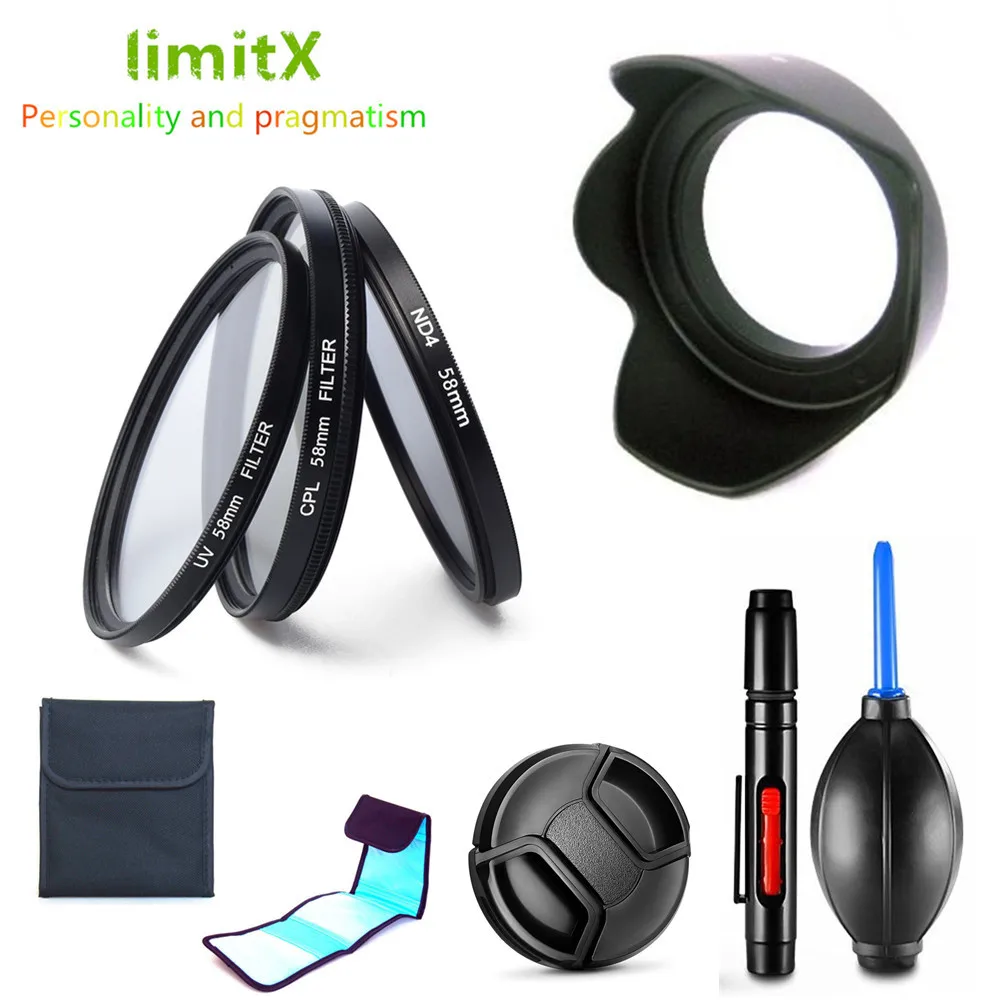 Комплект фильтров limitX UV CPL ND переходное кольцо бленда крышка ручка для очистки