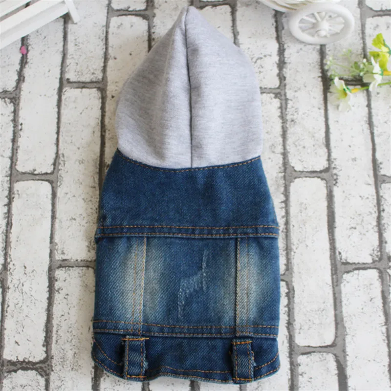 Жилет для собак джинсовый пиджак одежда на весну осень и Лето Джинсовая Одежда