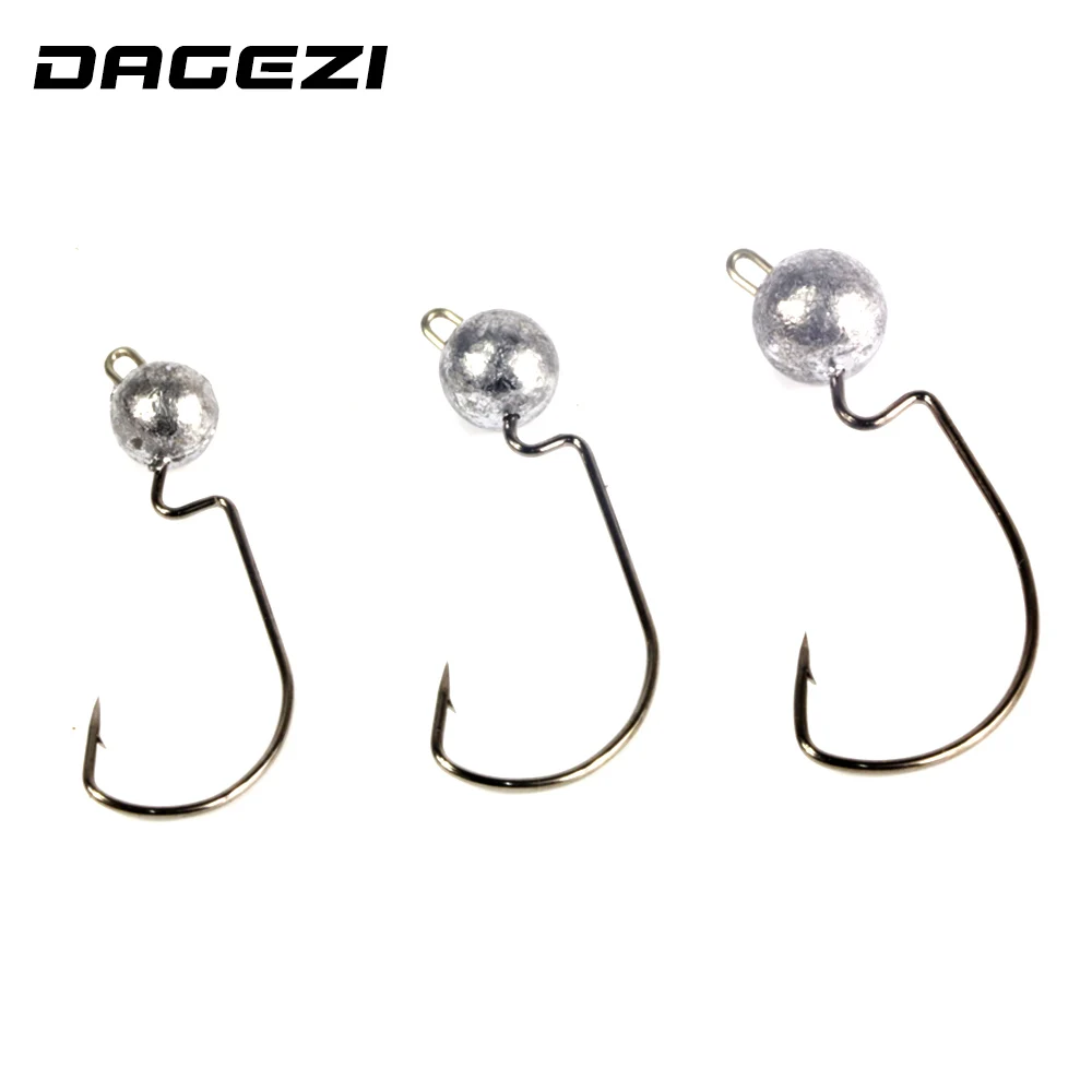 

Рыболовные крючки с головкой DAGEZI jia 5 шт./лот крючок с рычажной головкой 3. Искусственная яркость 7g мягкий червячный рыболовный крючок жестки...