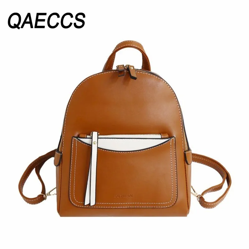 Женские кожаные рюкзаки 2019 Высококачественная женская сумка винтажный рюкзак