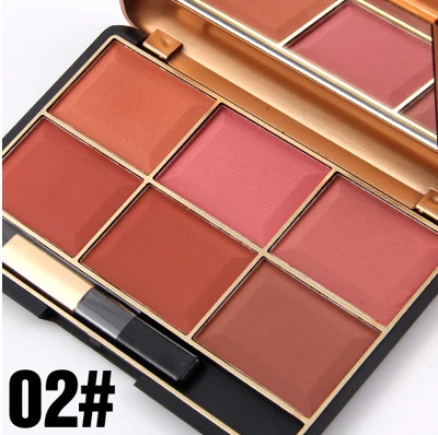 014Y 02 Мисс Роза мисс Румяна Европа и Америка шесть цветов Румяна Палитра для румяны - Цвет: 014Y 02