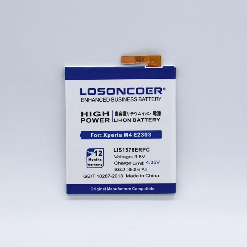losoncoer 3900 мА/ч, LIS1576ERPC Батарея для SONY Xperia M4 Aqua E2353 E2303 E2333 E2306 E2312 E2363 AGPB014-A001