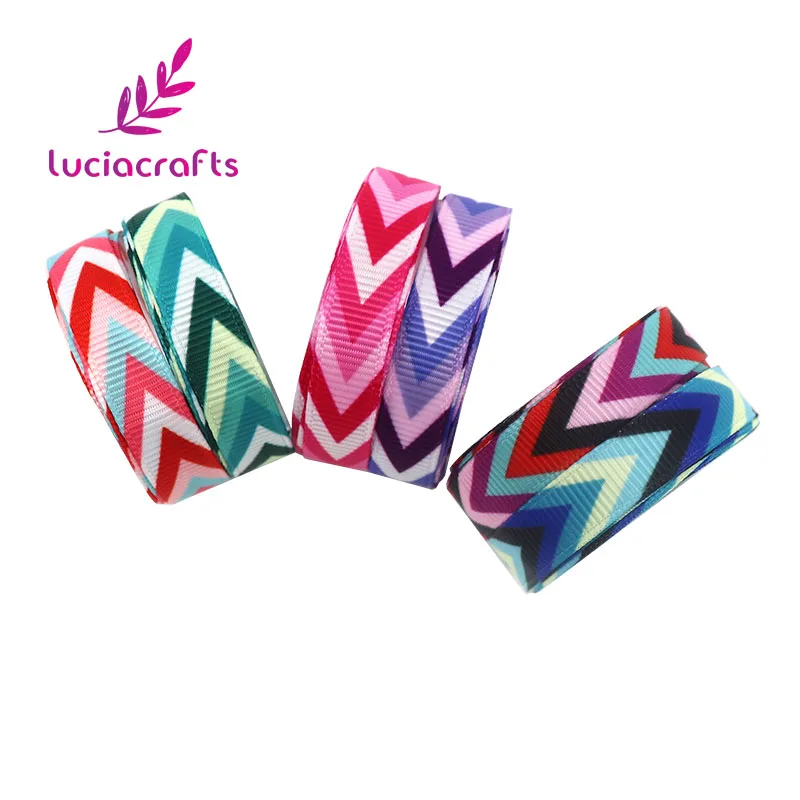 Lucia crafts, 5 лет/6 лет, 10 мм, лента в полоску с волнистым принтом, корсажные ленты, бант для волос, аксессуары для одежды, материалы ручной работы S0308