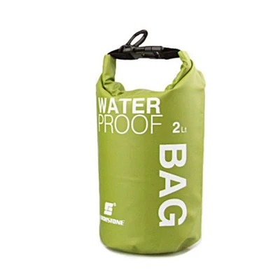 Green Портативный 2L водонепроницаемый мешок для хранения сухой мешок для сплав на каноэ каяках мобильный телефон камера ПВХ дрейфующий Пешие прогулки из Sac Etanche A20 - Цвет: Green