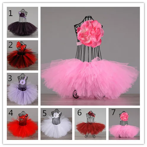 Горячая Распродажа детская красная фатиновая балетная юбка ручной работы для